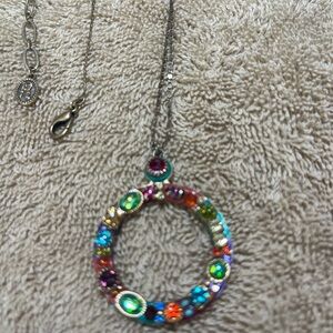 Colored stone necklace